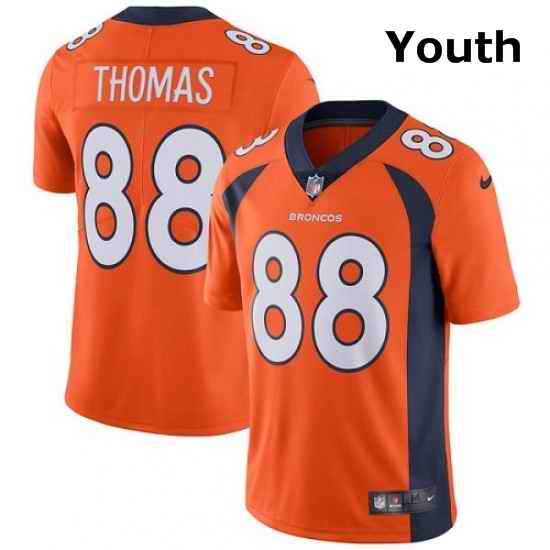 Youth Nike Denver Broncos 88 Demaryius Thomas Orange Team Color Vapor Untouchable Limited Player NFL Jersey